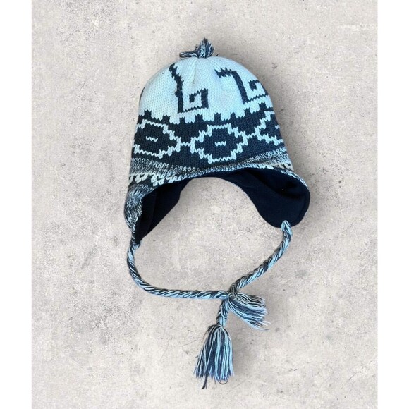 Alpaca Beanie Winter Hat Fleece Lined Womens One Size - Picture 1 of 3